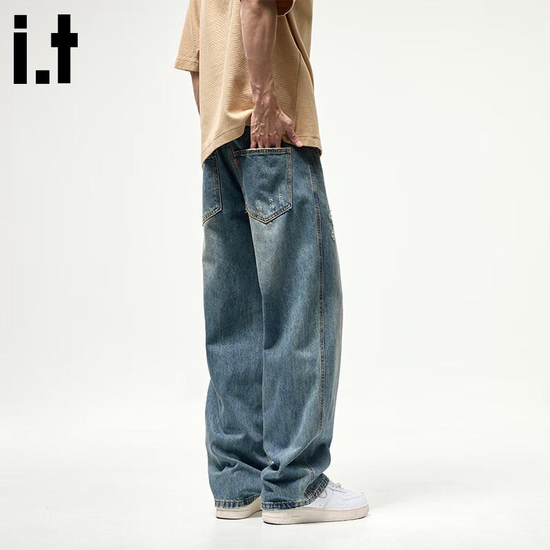 :CHOCOOLATEit Men's Loose Straight Jeans