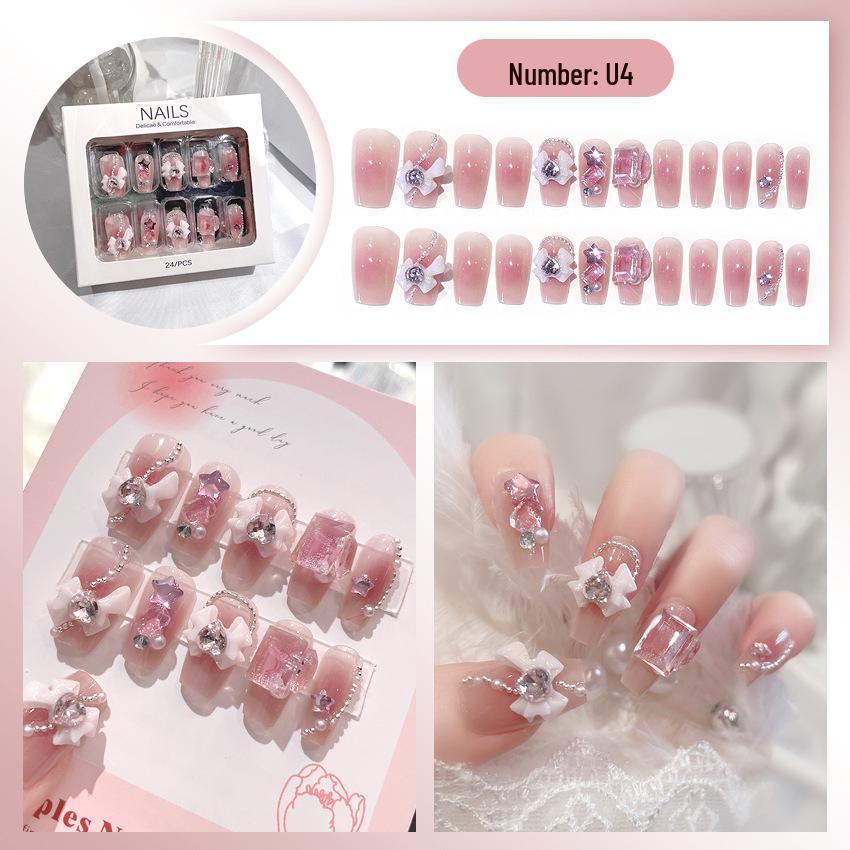 High-End Handmade Nail Art: Pure Desire Style Rhinestone Nail Stickers Collection.