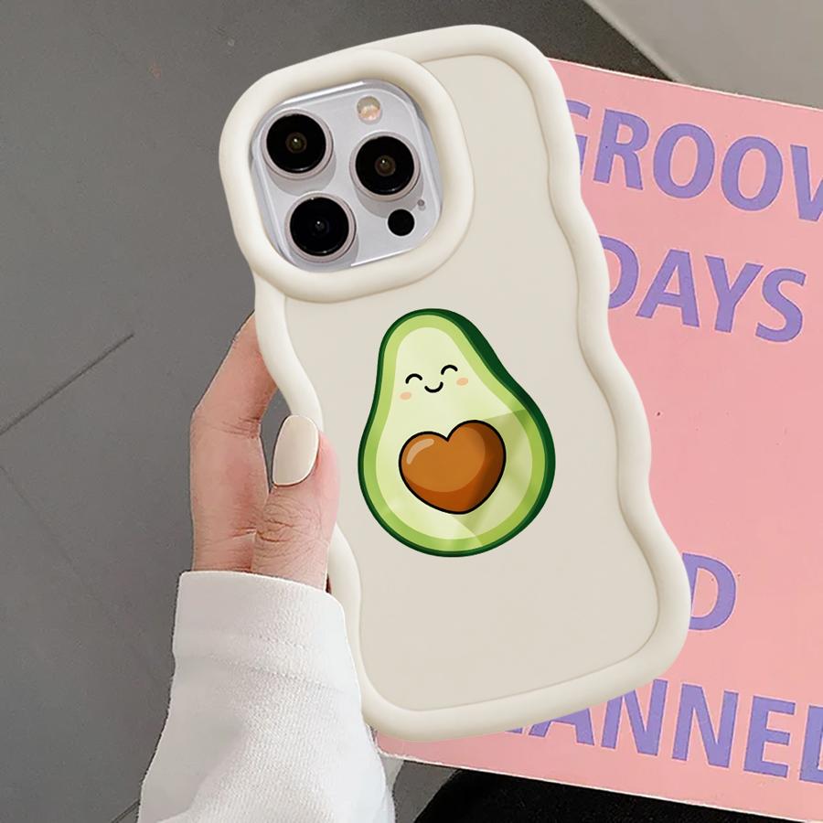 Green Avocado Soft Phone Cover Case for iPhone 14 12 15 Plus 8 17 Air 16 Pro Max 11 XR 13