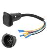 Trailer Wiring Adapter 7 Way Blade Connector Cable Plug with Bracket for RV Camper