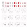 24Pcs/set DIY Nail Accessories Christmas Short False Nails Christmas Fake Nail Extension  Nail Salon
