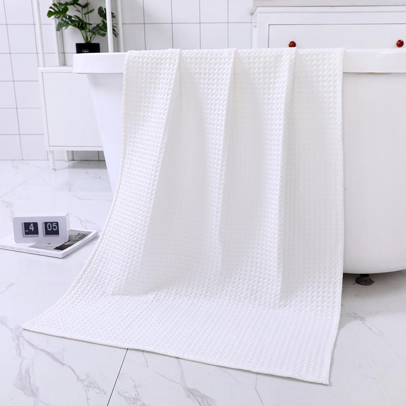 

Pure Cotton Waffle Bath Towel, Quick-Drying & Lint-Free, Ideal for Summer 70x140 белый