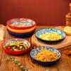 17.5cm/20cm Bohemian Ceramic Plate Creative Fruit Plate Steak Plate Deep Plate Round Plate Tableware