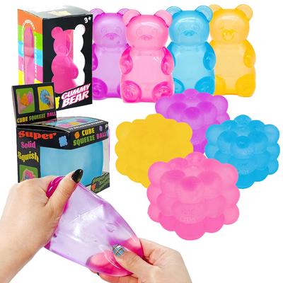 Three Styles Rebound Magic Ball Cute Bear  Maltose Squeeze Toy Dough Colorful Sensory Toy Creative New Item  Stress Relief