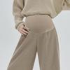 2024 Spring & Autumn Maternity Velvet Cotton Wide-Leg Pants with Belly Support