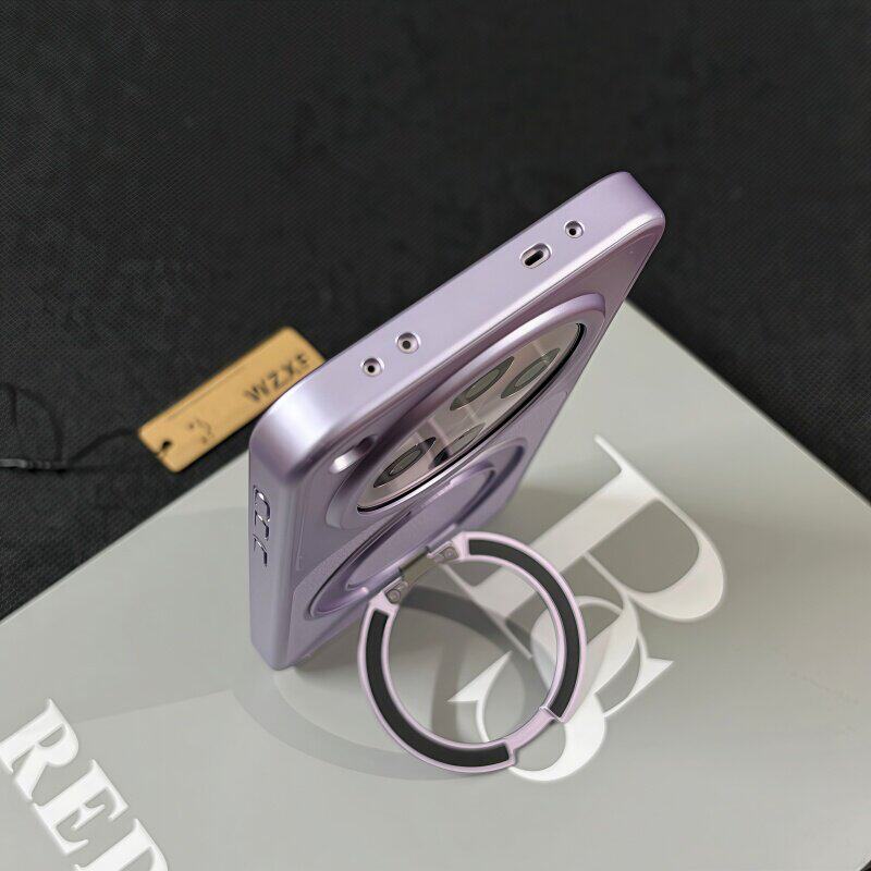 For OPPO Find X8 Ultra Find X8 Pro Case Magnetic 360° Ring For MagSafe PU Leather Electroplating PC Lightweight Hard Cover