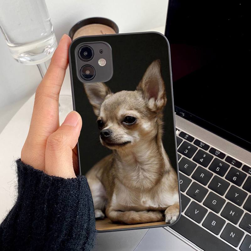 Cute Pet Chihuahua Dog Phone Case for iphone 13 8 7 6S Plus X 5S SE 2020 XR 11 12 mini pro XS MAX