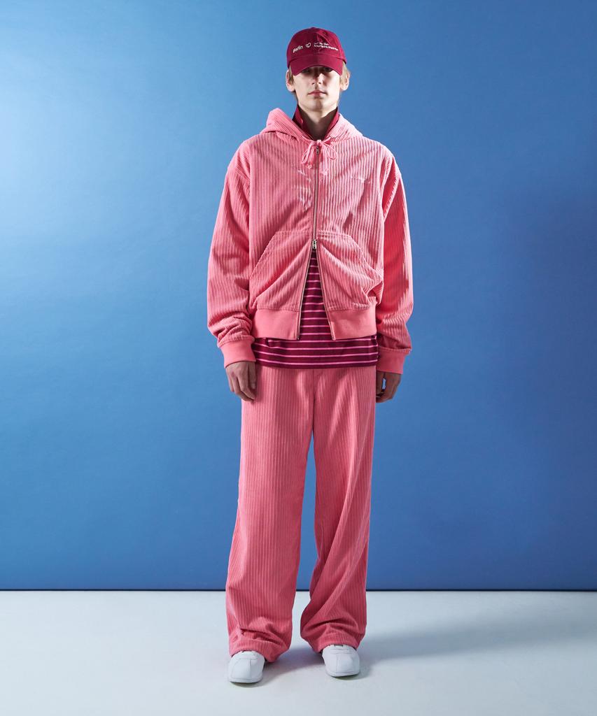 MOONSUN M.C Unisex, Corduroy Sweat Pants / Pink