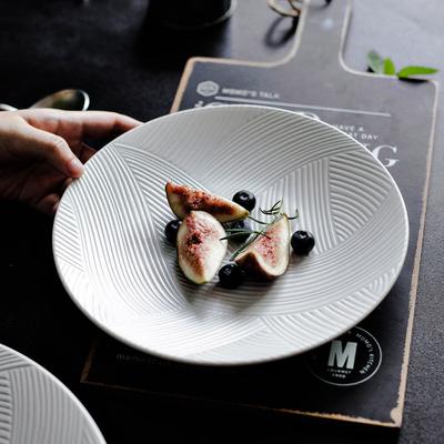 Stolní nádobí v severském stylu Simple Relief Keramický talíř Talíř na steak Talíř salátový talíř Kuchyňské potřeby