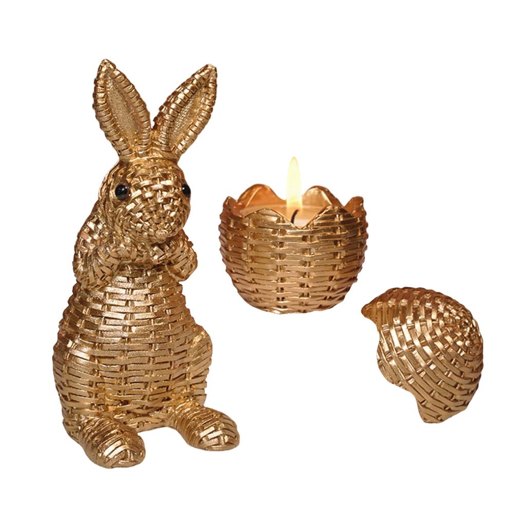 Cute Easter Rattan Bunny And Egg Decoration For Home And Desktop Display
