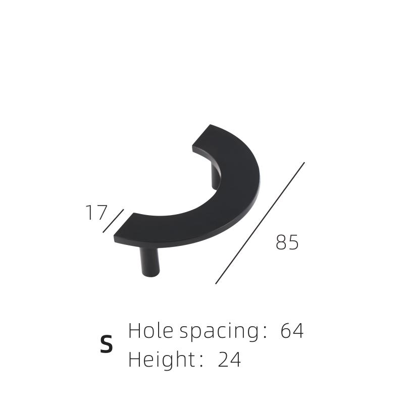 Dooroom Brass Furniture Handles Modern Light Luxury Semi Circle Pulls Wardrobe Dresser Cupboard Cabinet Drawer Half Moon Knobs