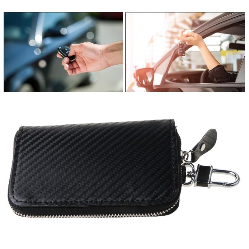 RFID Shielded Signal Zipper Bag Faraday Car Key Signal Shielding Box Key Fob Bag