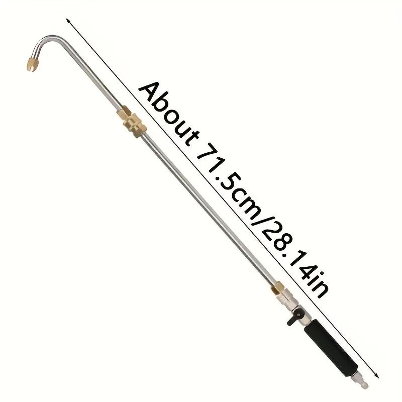 Lightweight High Pressure Washer Gun 3-in-1 Set - U-Shaped Rod + Long Lance + Trigger Handle, M22-14 Thread Adapter