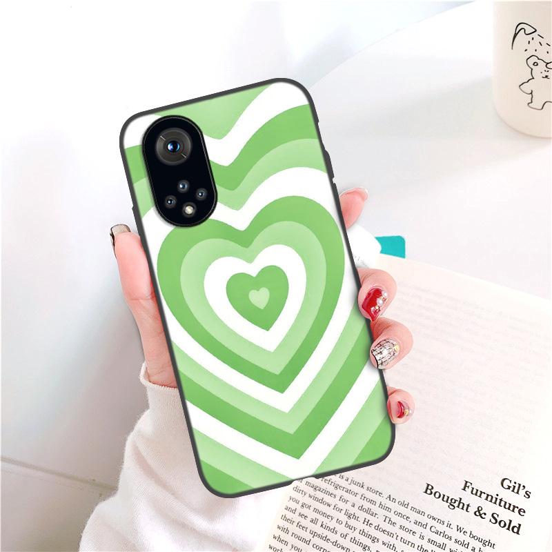 P30 Lite Case for Honor 9S Cover Silicone Funda Honor 9C 9A 10i 8A 10 50 Cases for Huawei P 30 Pro P40 P20 Love Heart Black Capa
