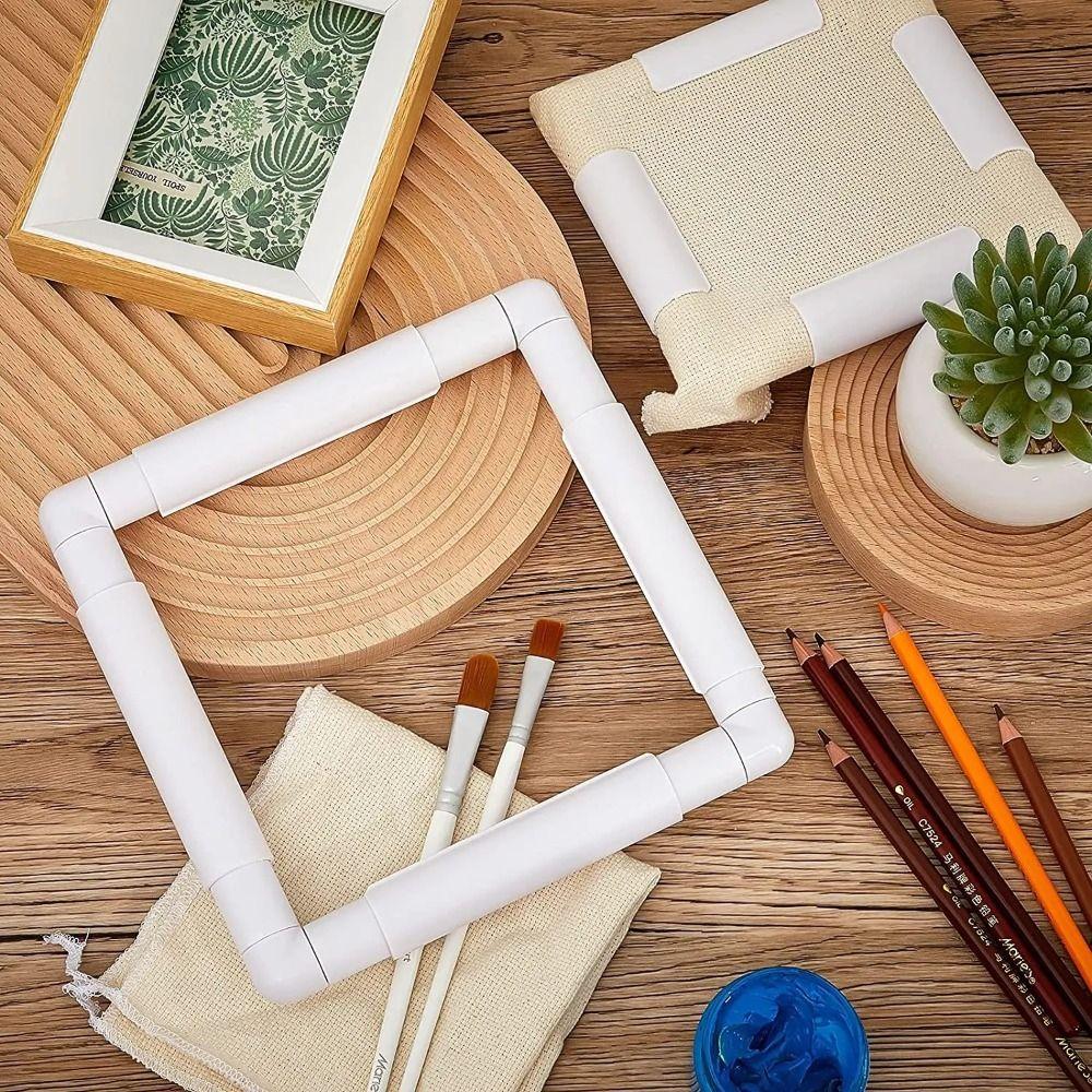 Gherghef dreptunghiular pentru broderie, din plastic, gherghef pentru punct în cruce, instrument de cusut, cadru pentru broderie, cusut