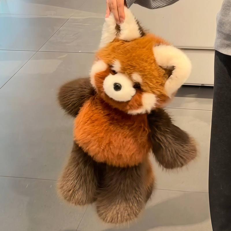 Cute Highland Raccoon Plush Toy - Huggable Running Red Panda Stuffed Animal Made With Premium Soft Fabric, Soothing Companion