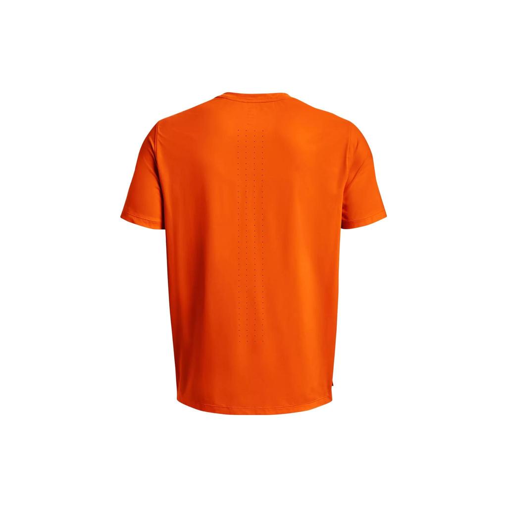 Under Armour Solid Color Crew Neck Sports Short Sleeve T-Shirt With Print Men Tops Team-Orange 1376518-800