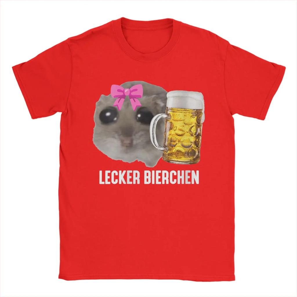 Delicious Beers Sad Hamster T Shirt Lecker Bierchen Vintage Tees Short Sleeve O Neck TShirt Adult Clothing 2026 Men and Women
