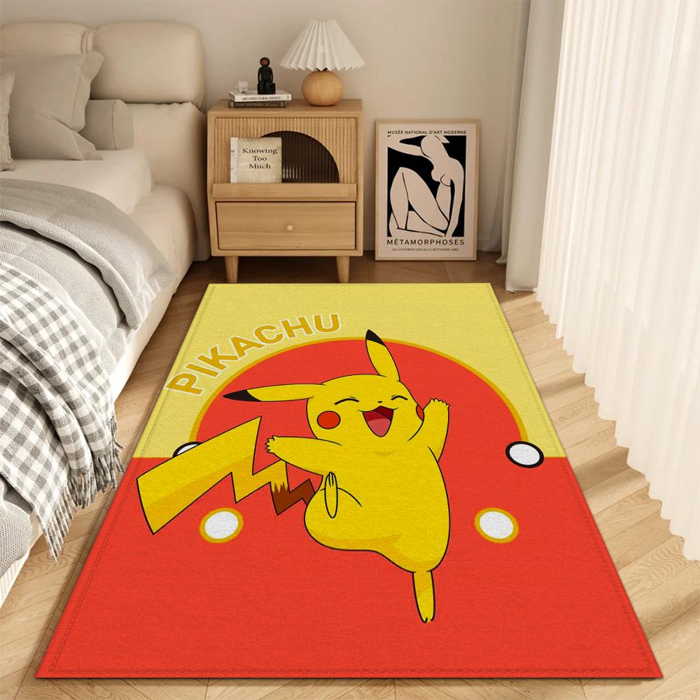 Fashion Entrance Mat Living Room P-Pokemon Rugs Decoration P-Pikachu Washable Non-slip Kitchen Rug Bedrooom Carpet New Bath Mats