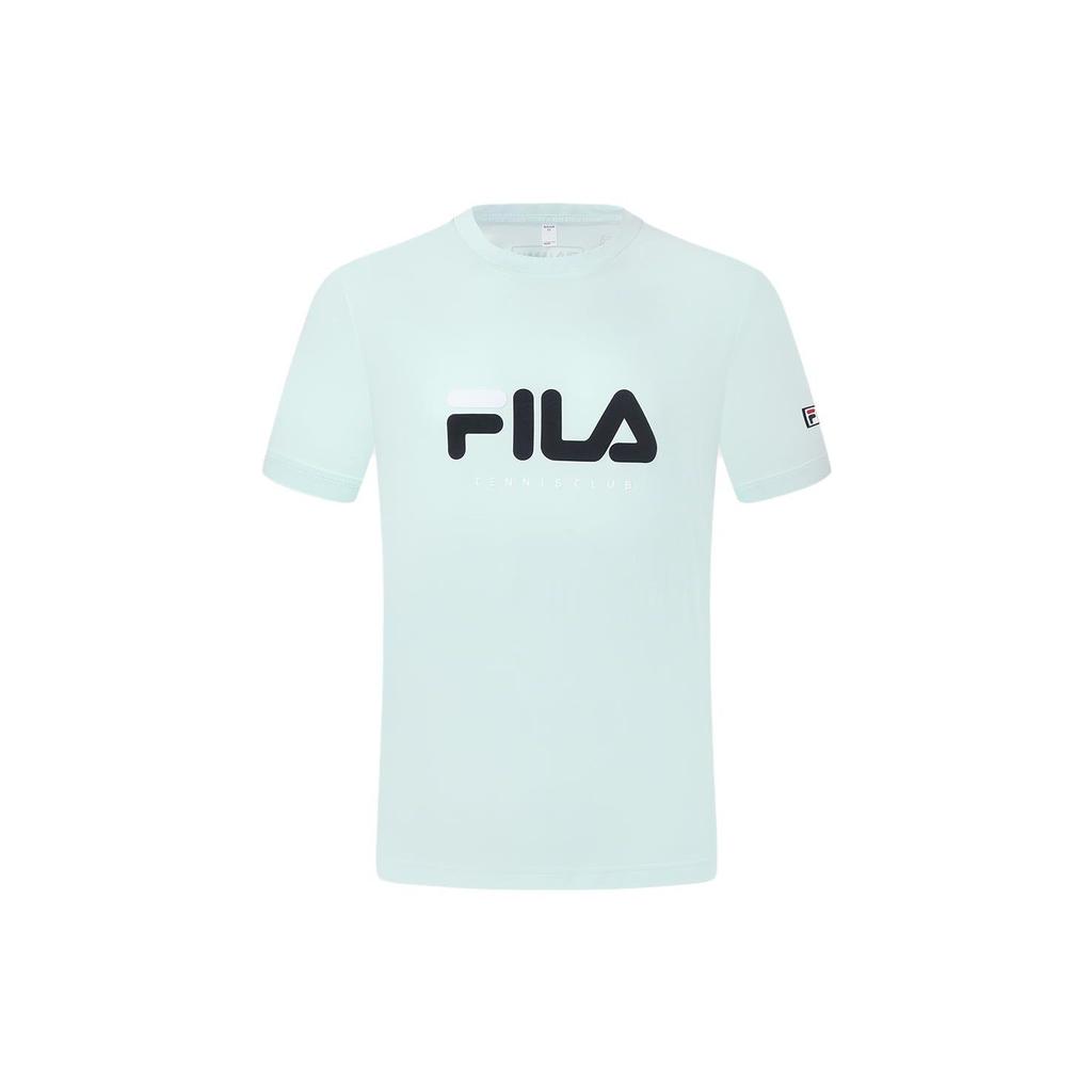 Fila Logo Print American Vintage Tennis Crew Neck Short Sleeve T-Shirt Men Tops Light-Blue A11M333199F-LB