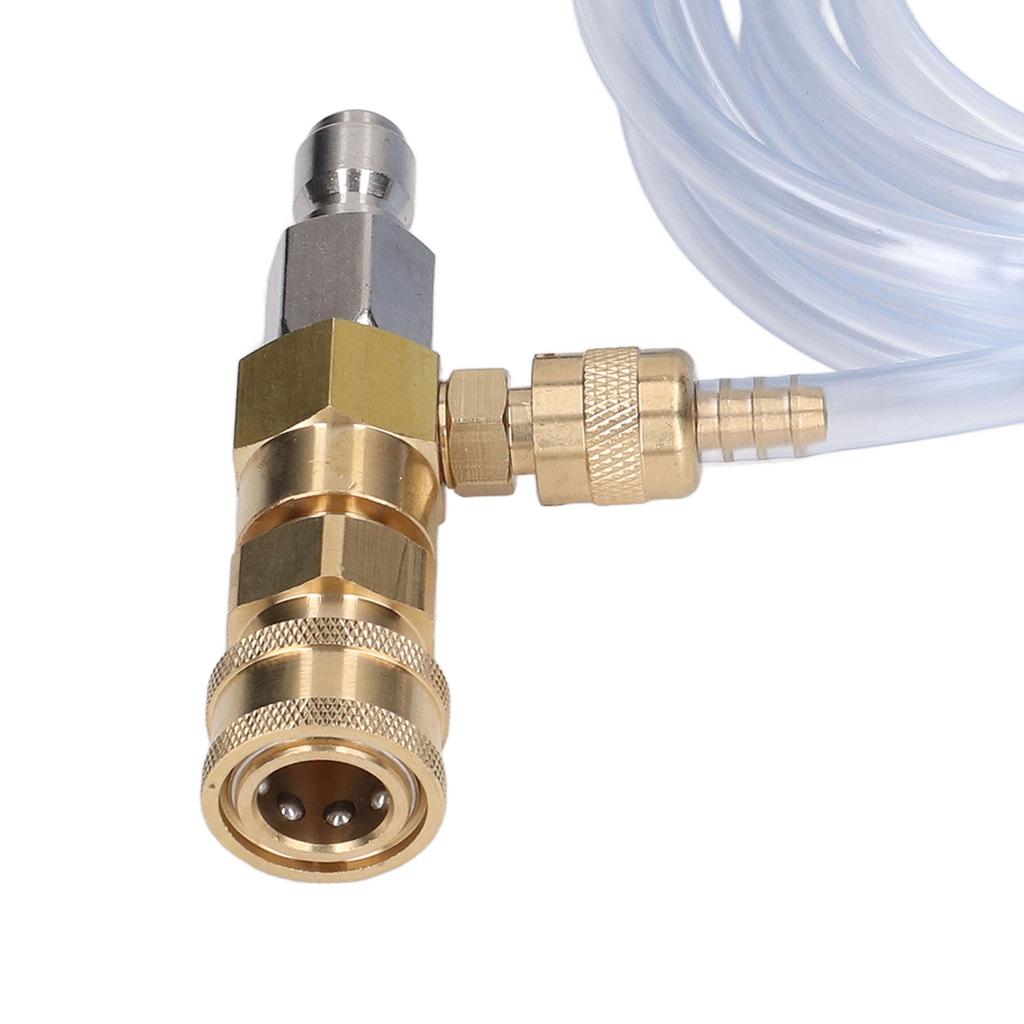Chemical Injector Set 5000PSI Adjustable Chemical Injector Corrosion Resistant Anti Fade with 9.8ft Tube for Pressure Washer