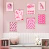 Pink Abstract Wall Art Canvas Poster Living Room Bedroom Core Decorative Painting