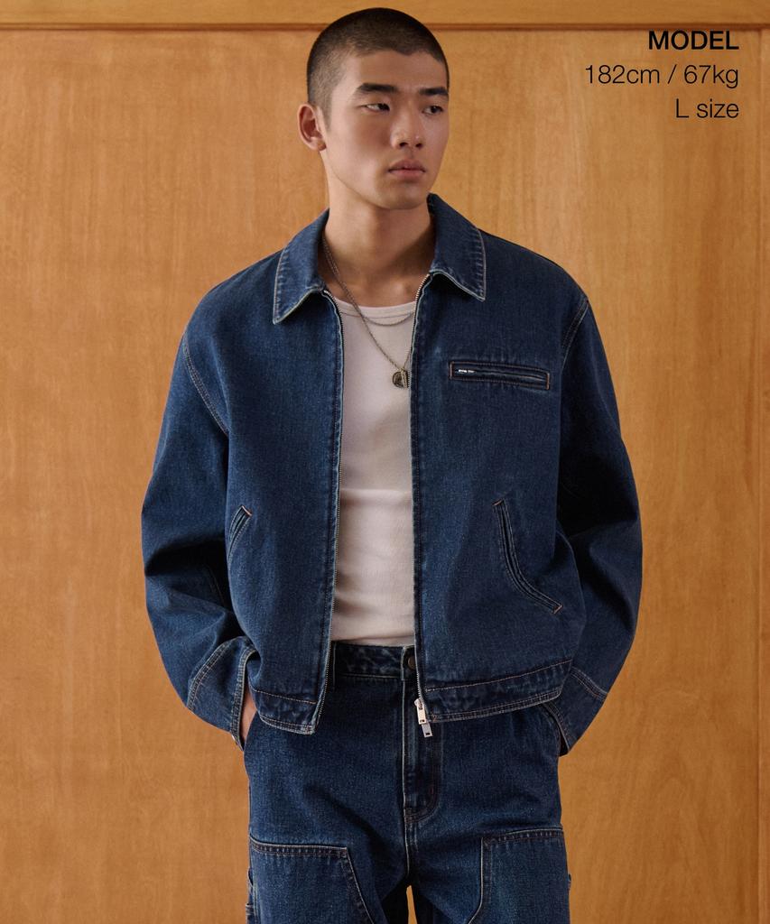 Musinsa Standard Denim Work Jacket [Medium Indigo]