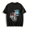 Sunset Coast Cruise Motorcycle Graphic Casual T-Shirt Pure Cotton T-shirt