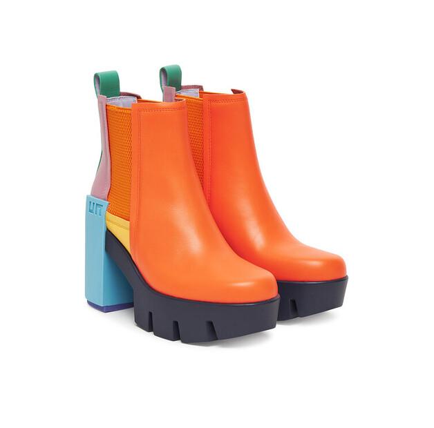 United Nude Grip Chelsea Mid IV Ankle Boots, 1095992116, Orange