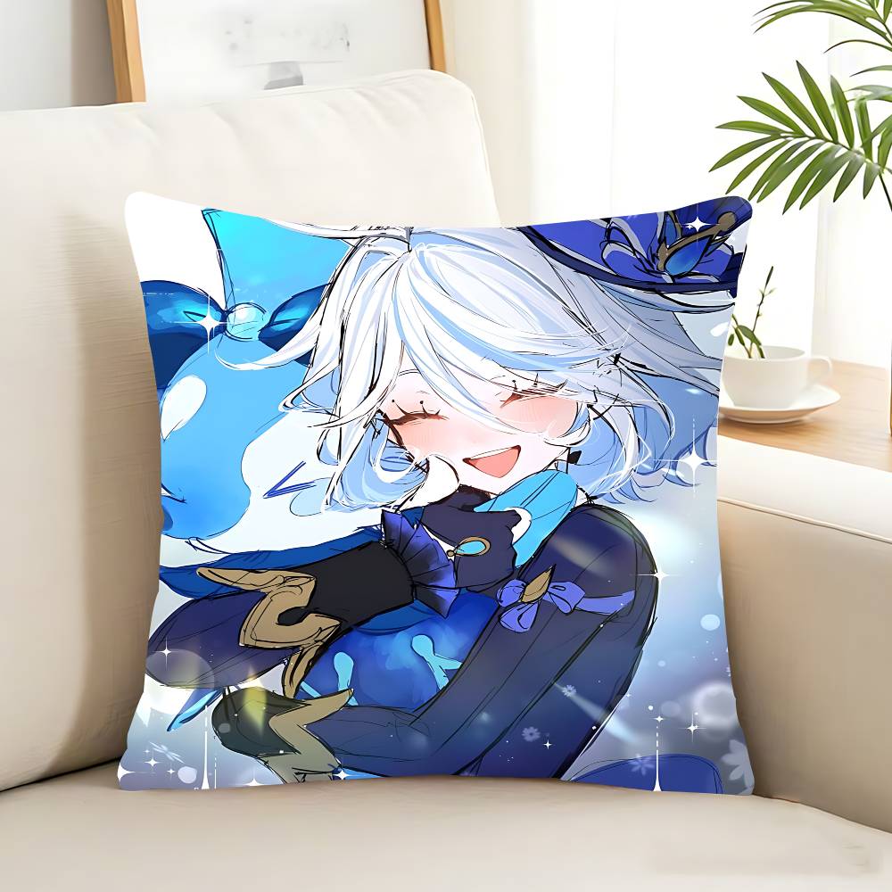 Furina Focalors Pillow Case Removable Washable Cushion Cover – All-Season Soft Linen