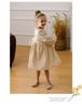 Spring 2026 Korean Forest-Style Floral Print Dress with Pleated Stand Collar, Puff Long Sleeves, and Lace Accents for Girls