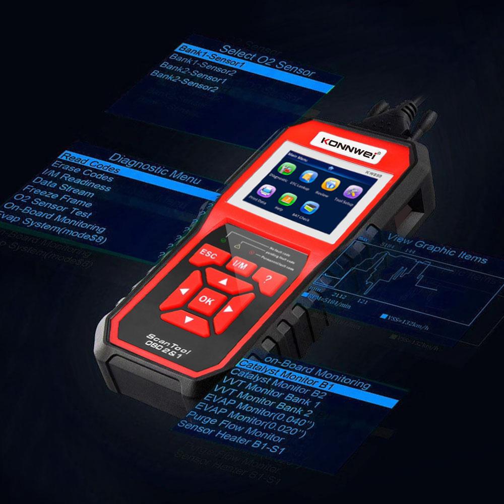 Konnwei KW850 OBD2 diagnostic scanner tester