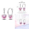 Fashion 925 Silver Luminous Shell Earrings For Women Pave CZ Heart Shape Star Moon Hoop Earrings Engagement Wedding Jewelry