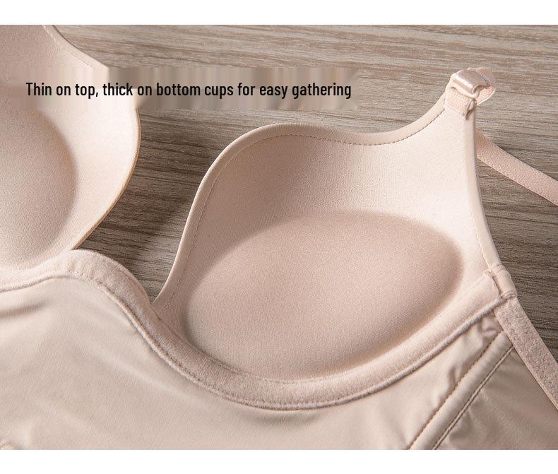 European & American Sexy Seamless Backless Bra Set: Small Chest, Supportive, Anti-Sagging, Beautiful Back Design