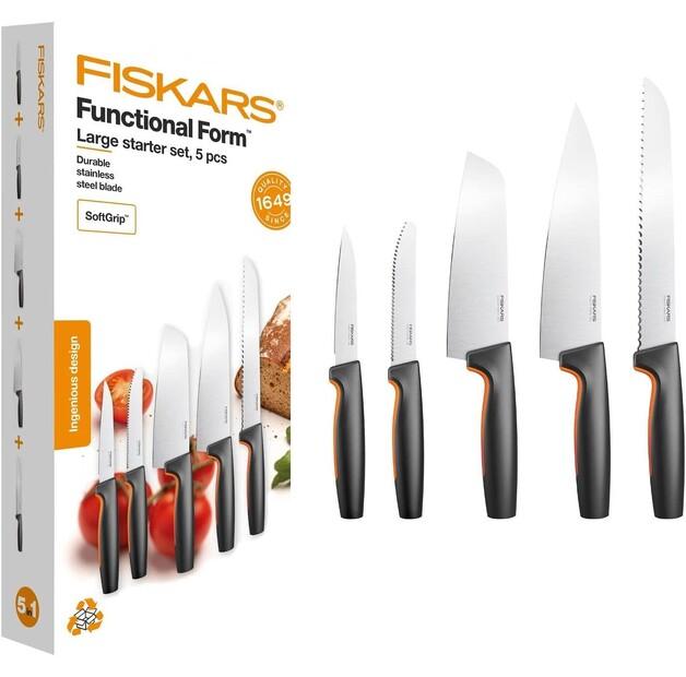 

Кухонные ножи Fiskars Functional Form Starter, 5 предметов (1057558)
