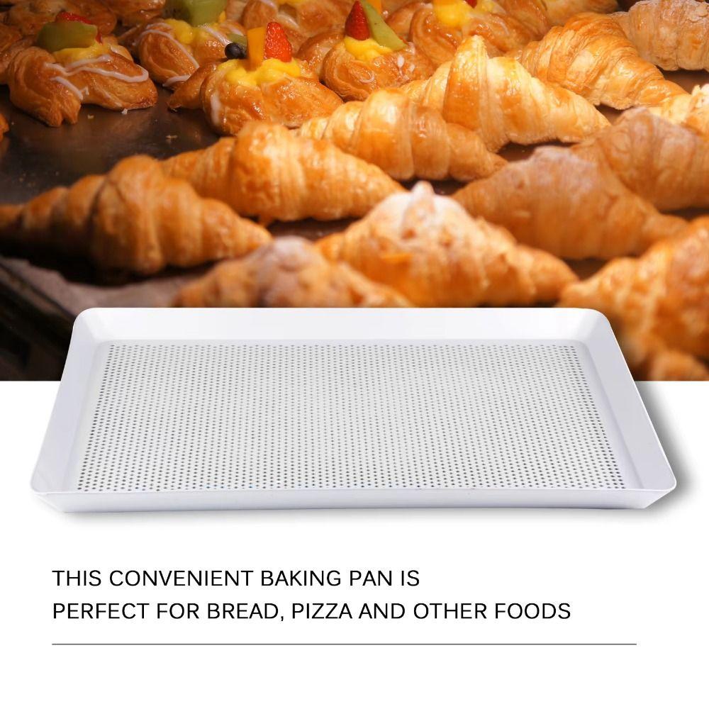 60x40cm Perforated Sheet Pan Rectangular Kitchen Baking Sheets Mesh Grill Steaming Tray  Home