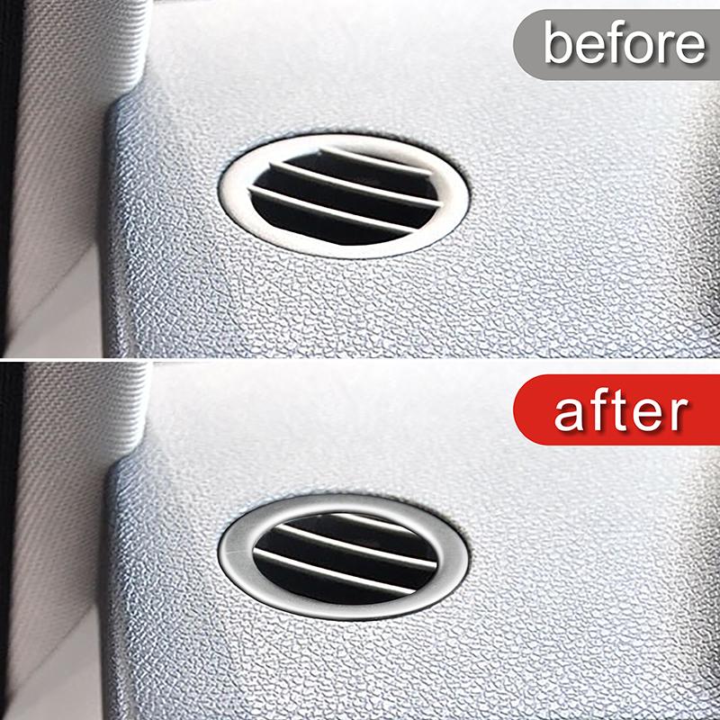 Carbon Color Car Accessories Dashboard Panel Side Air Condition Vent Outlet Frame Trim For Mercedes Benz C Class W204 2007-2014