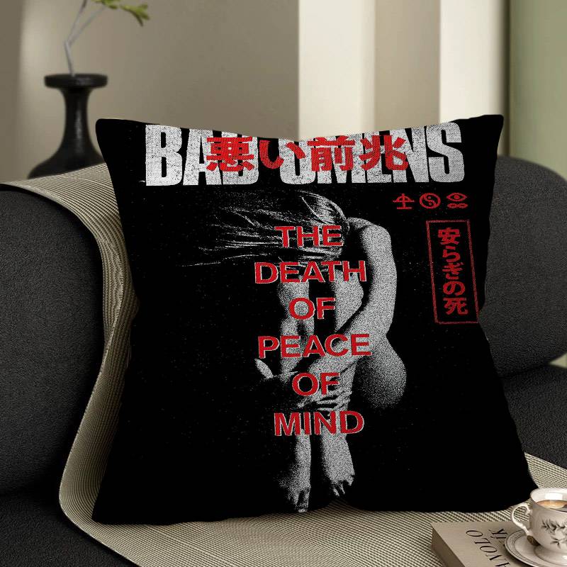 

Rock Band B-Bad O-Omens Наволочка Дюйми Фермерський Декор Домашні Наволочки для Диванних Прикрас 16x16Inch