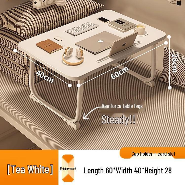 Folding Bedside Laptop Desk: Bay Window & Dorm Use