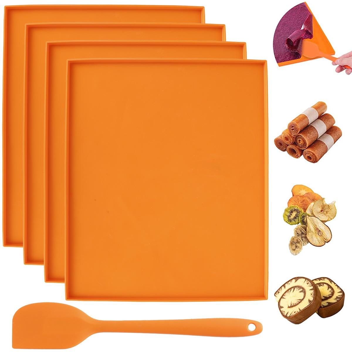 

6 ШТ Силіконові листи для дегідраторів Килимки для дегідраторів з краями Антипригарне деко для випічки для фруктів М’ясо Овочі Кухонні аксесуари