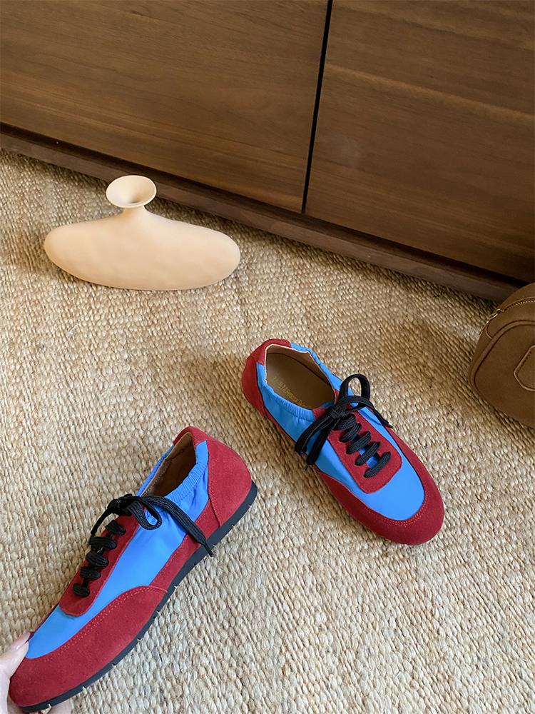 Mixed Color All Match Women Sneakers Flat Heel Walking Shoes Casual Trainers Female Runway Daily Sport Shoes For Girls