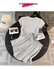 2025 Women's Summer Casual Sportswear: Short Sleeve Top & Skirt Set