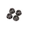 DRC (DRC) M6 Aluminum Flange Nut Black 4 Pieces D58-53-501