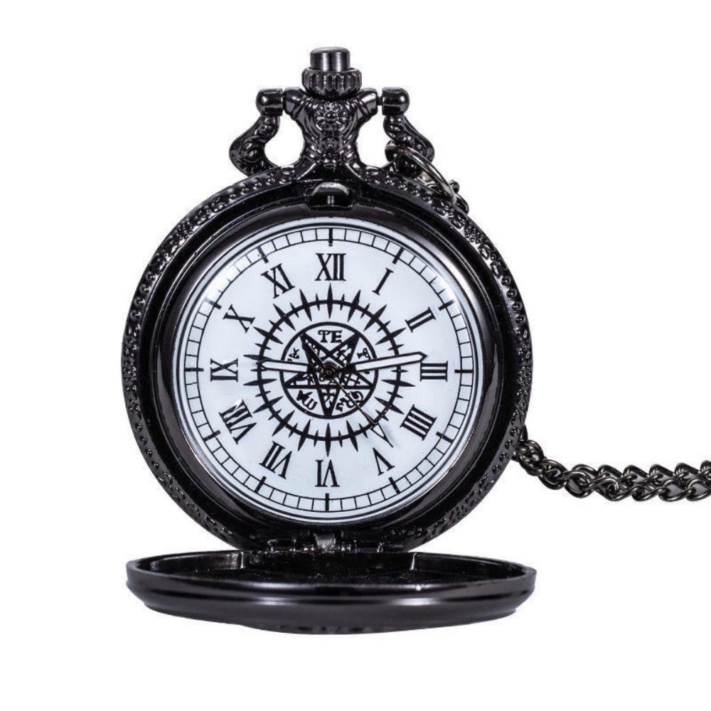 Pocket Watch Roman Numerals Clamshell Luminous Necklace Watch Hollow Petals Male and Female Students Quartz Wall Watch