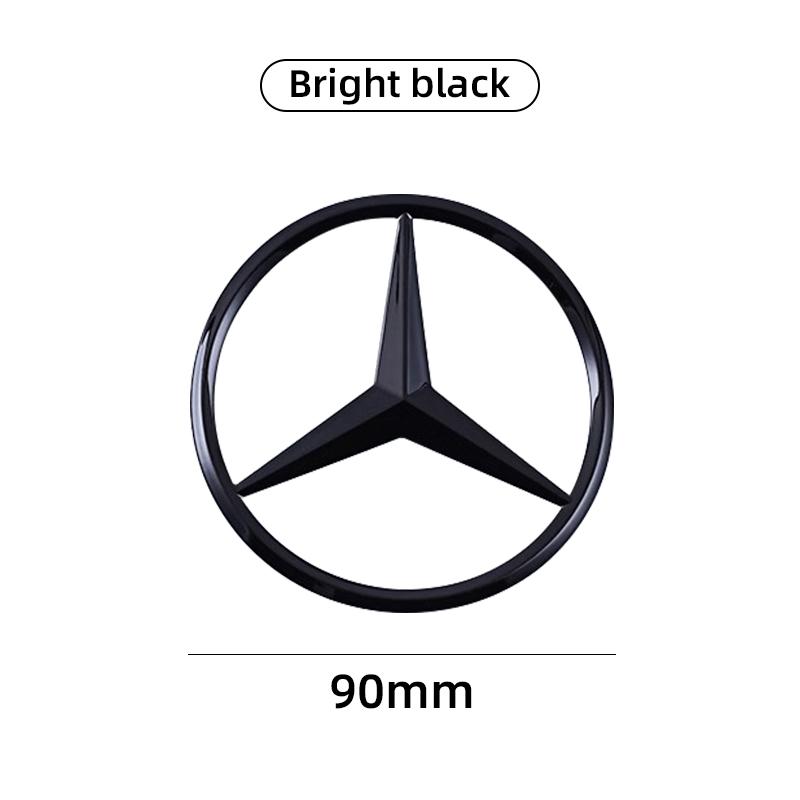 CQP1 3D ABS 90mm Car Rear Trunk Logo for Mercedes Benz Star Emblem Stickers AMG E S A B Class GLE GLS CLS GLC CLA GLA GLK W205 C300