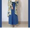 Spring and Autumn Retro Chinese Style Hanfu Modified Shirt Loose Plus Size Women's Printed Pair-breasted Wide-sleeved Shawl Long Shirt Top