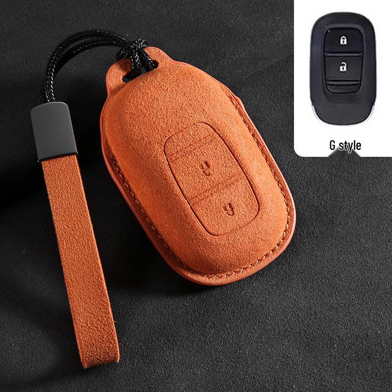 Compatible Car Key Case for Honda CRV, Accord 10th Gen, Civic, XRV, Guandao, Lingpai, Haoying, Binzhi - Cowhide Leather Bag