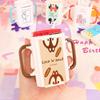 Foldable Skater S KAI DA Kids' Milk Drink Cup Holder - Easy-to-Carry Paper Sleeve