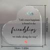 2D Flat, "Life's Truest Happiness" Vintage Acrylic Heart Friendship Decor Sign, Home Decor Plaque Hanging Wall Art Decorative Garden Decoration for Ro