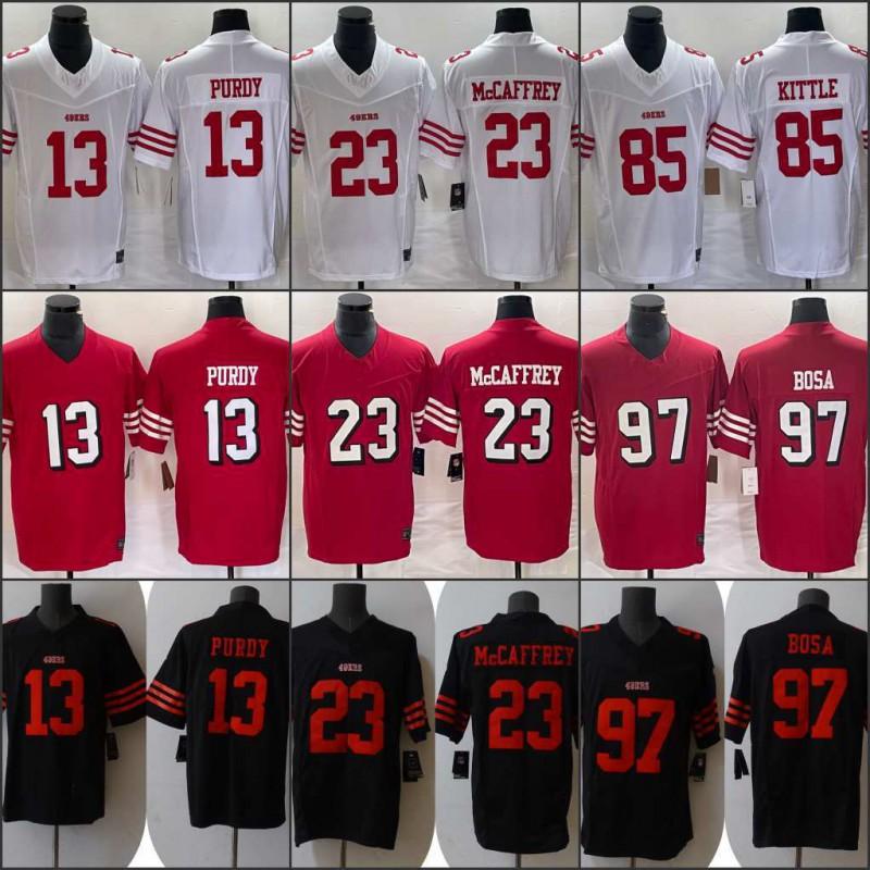 Mens Retro American Football Jersey 49ers 85 97 Bosa 23 13 Purdy Sports Shirt